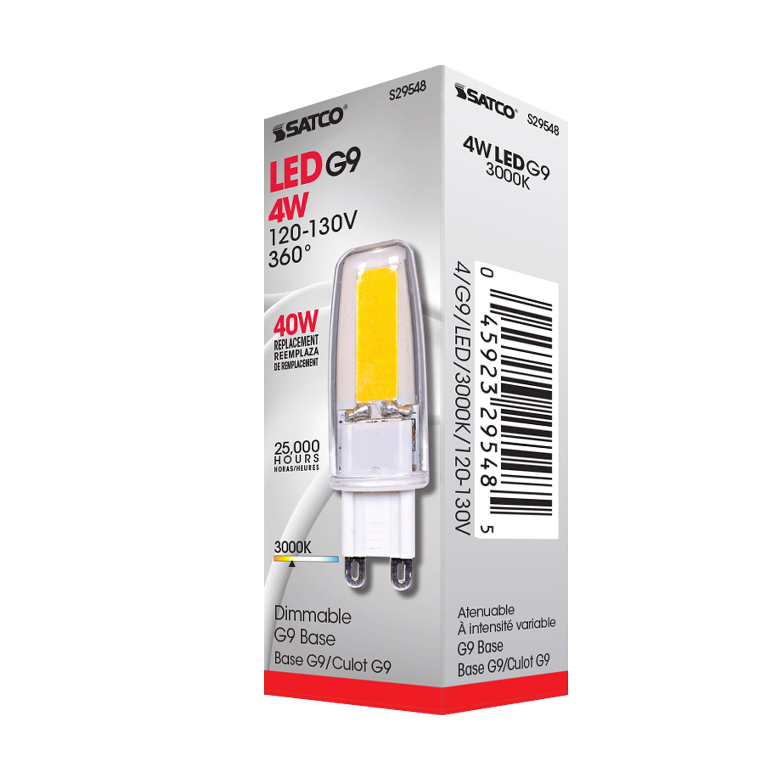 Jcd Led 4 Watt; JCD LED; 3000K; G9 base; 120-130 Volt – www.SparkyDirect.com